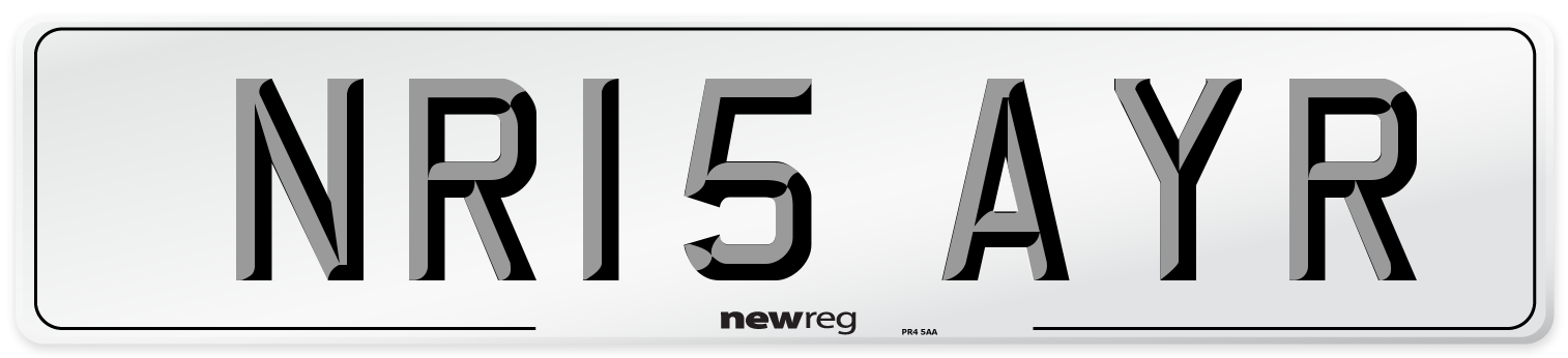 NR15 AYR Number Plate from New Reg